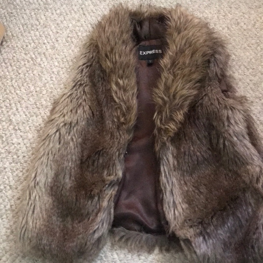 Faux fur vest